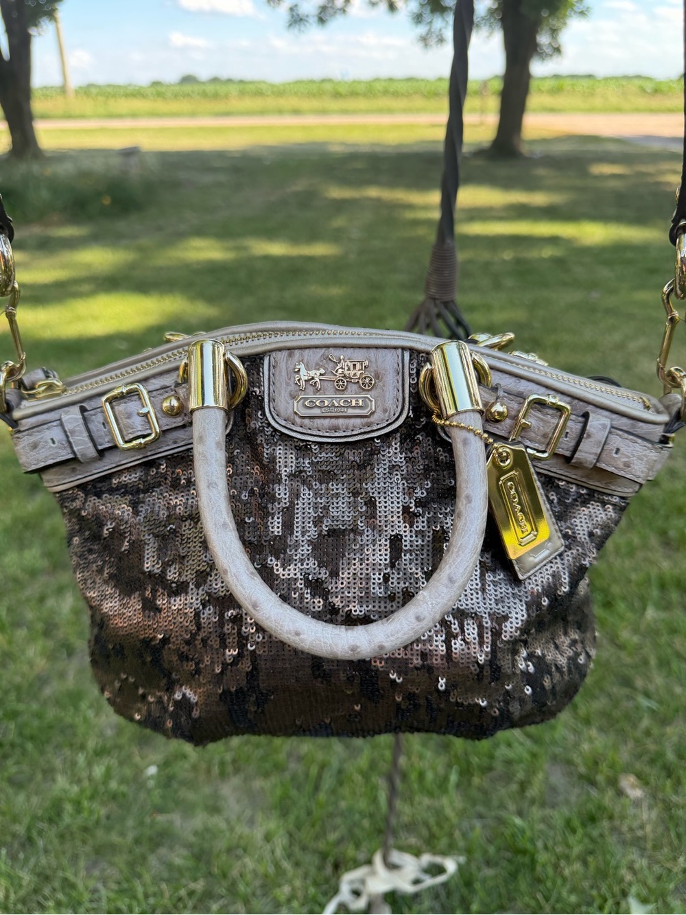 Coach Vintage Sequin Mini Sophia Satchel